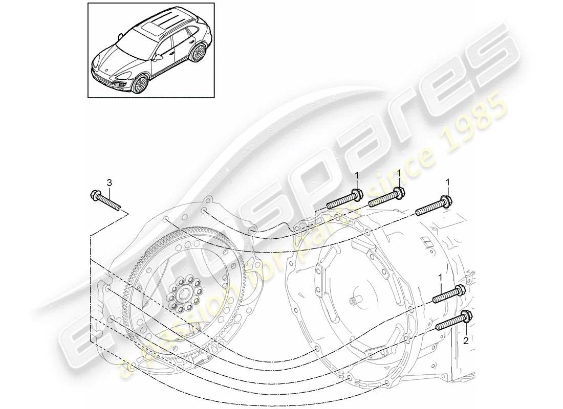 porsche cayenne e2 (2013) mounting parts for engine and part diagram