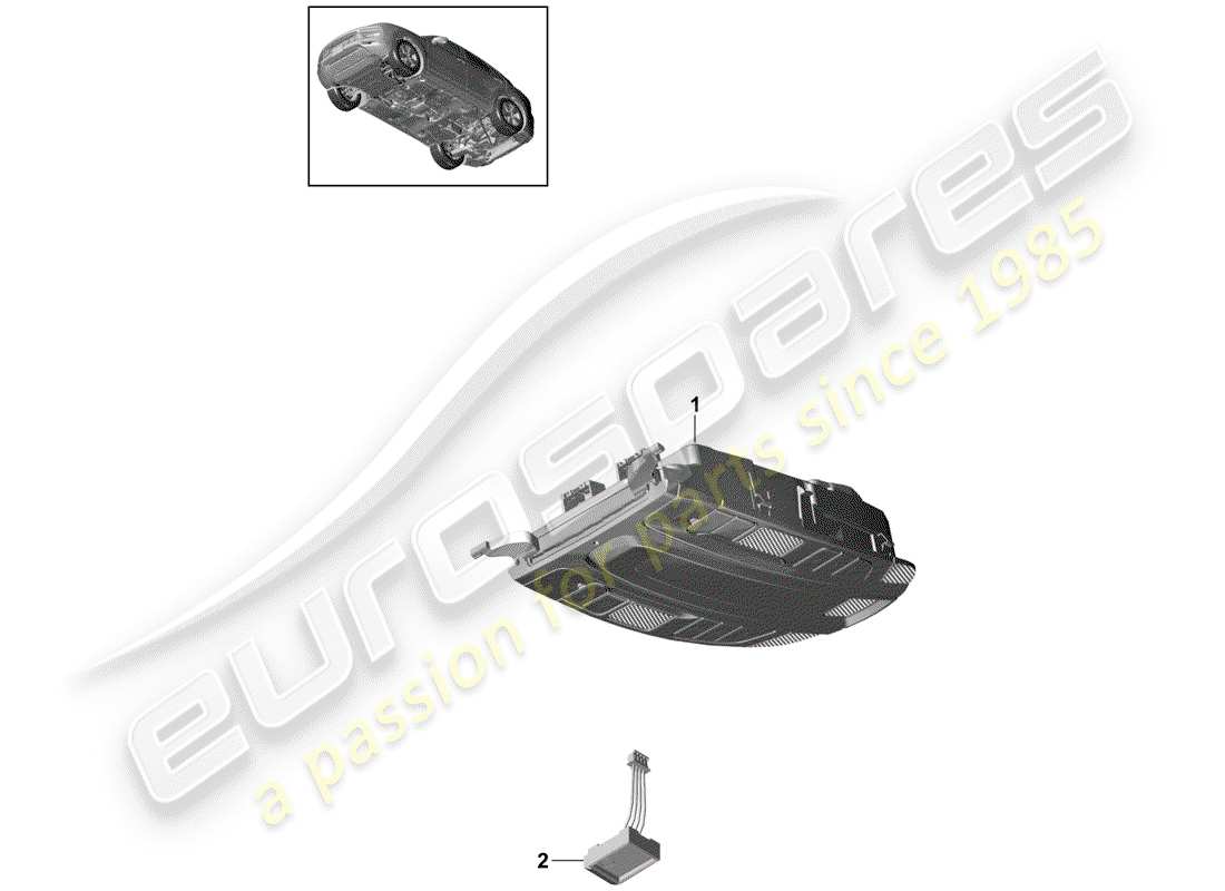 porsche 2019 (cayenne e3 9ya/9yb) bracket part diagram