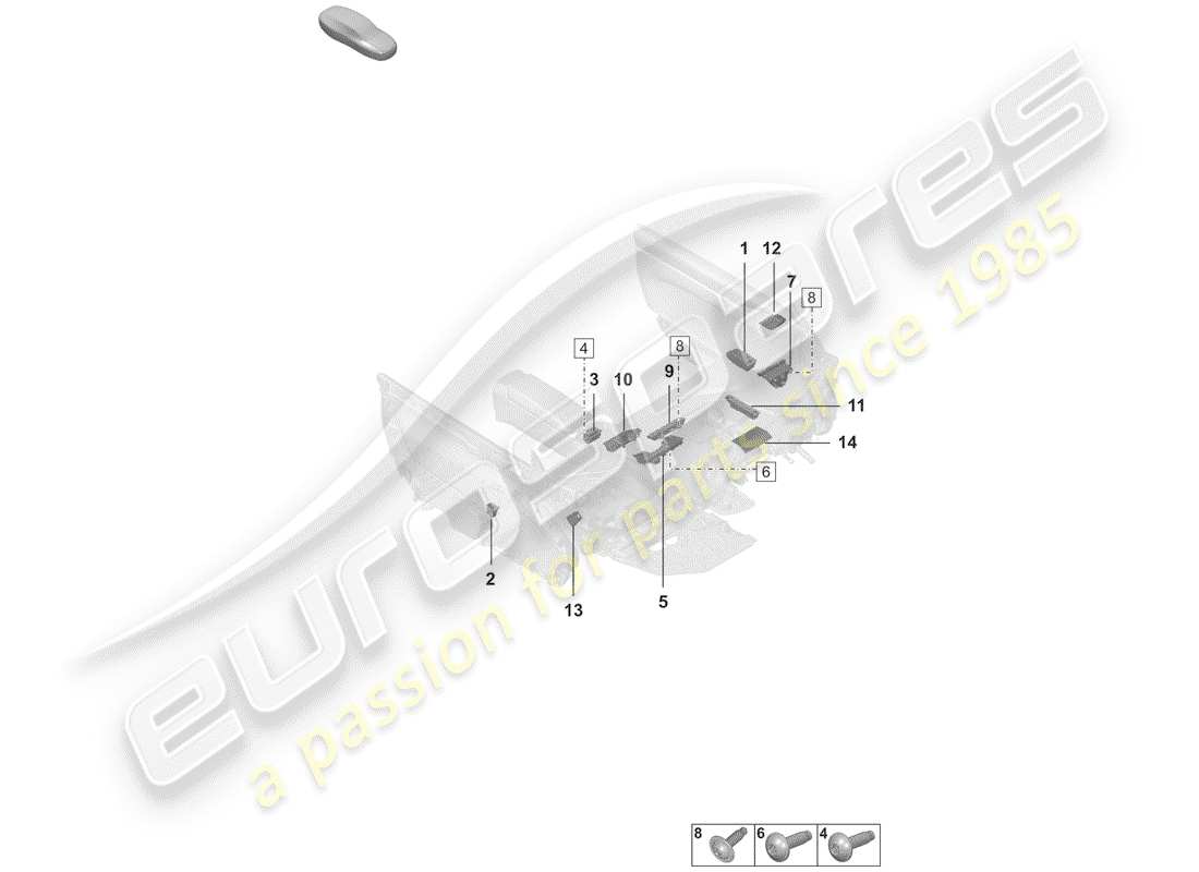porsche 2020 (992-1) switch parts diagram