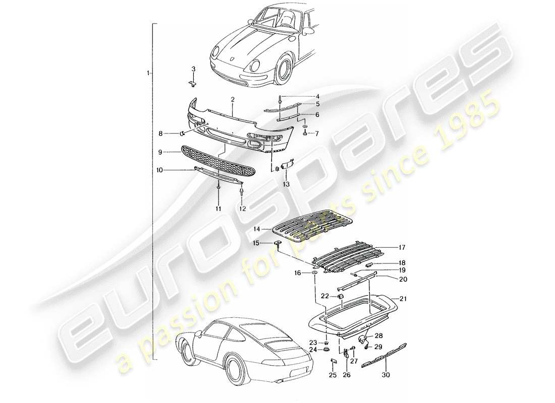porsche tequipment catalogue (1998) aerokit parts diagram