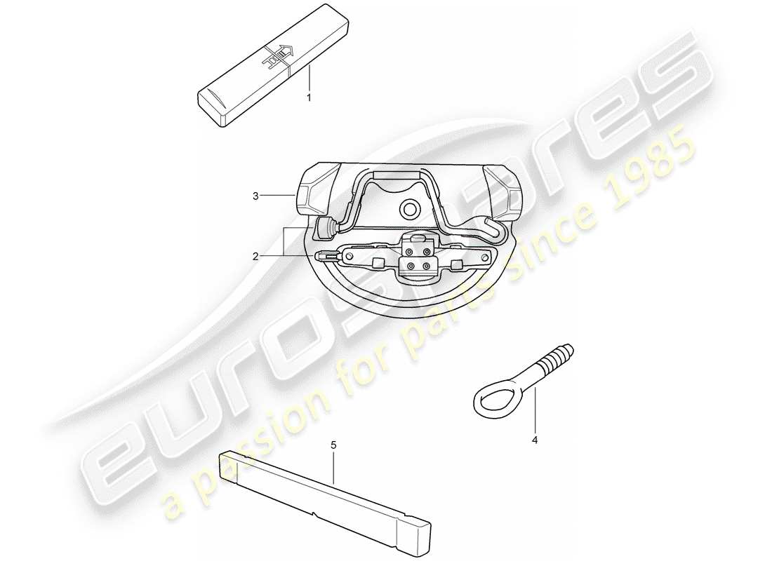 porsche 2008 (997-1 gt3) tool part diagram