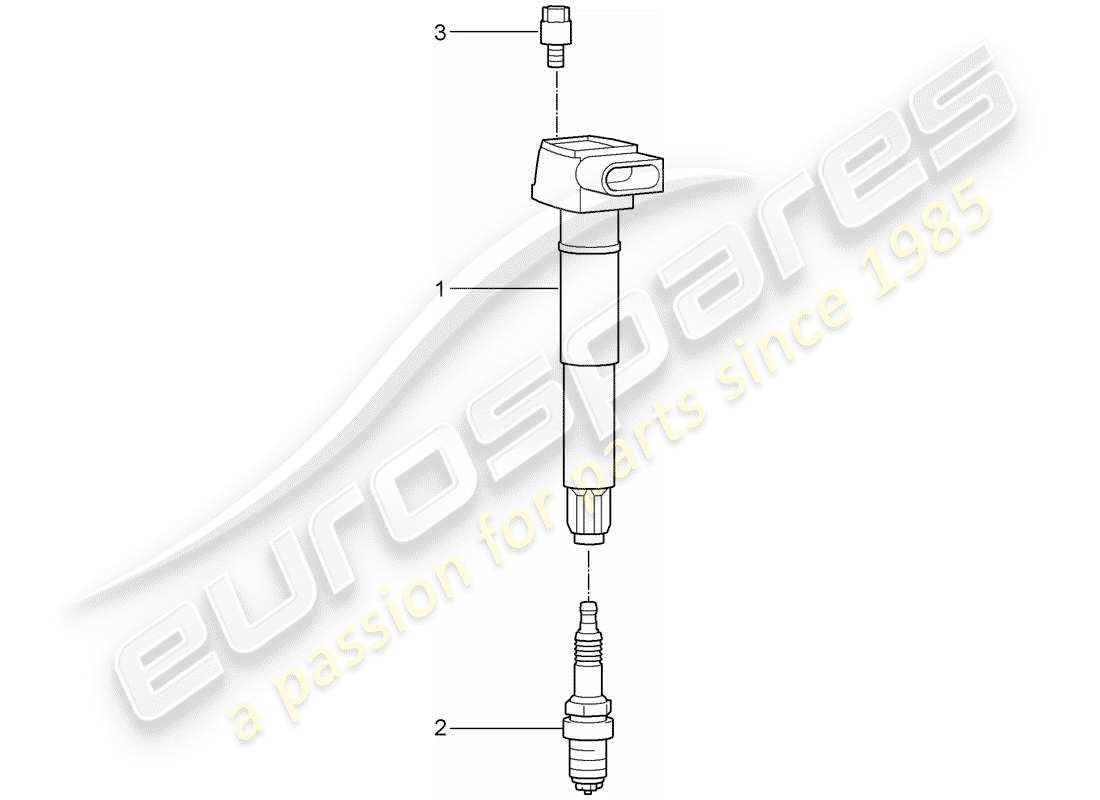 porsche 911 t/gt2rs (2013) ignition system parts diagram
