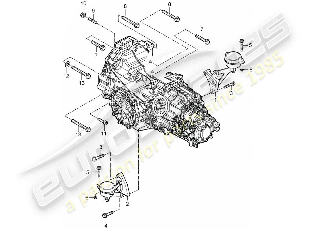 porsche 2007 (987 cayman) manual gearbox part diagram