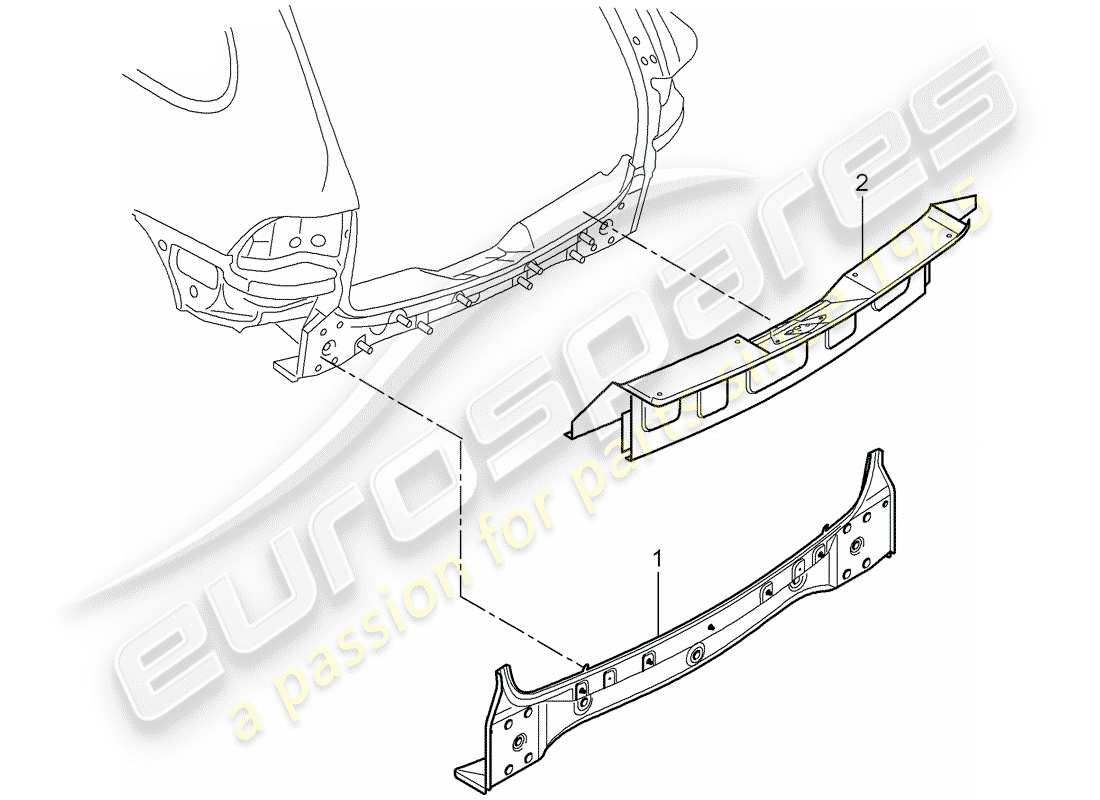 porsche 2018 (cayenne e2 92a) rear end part diagram