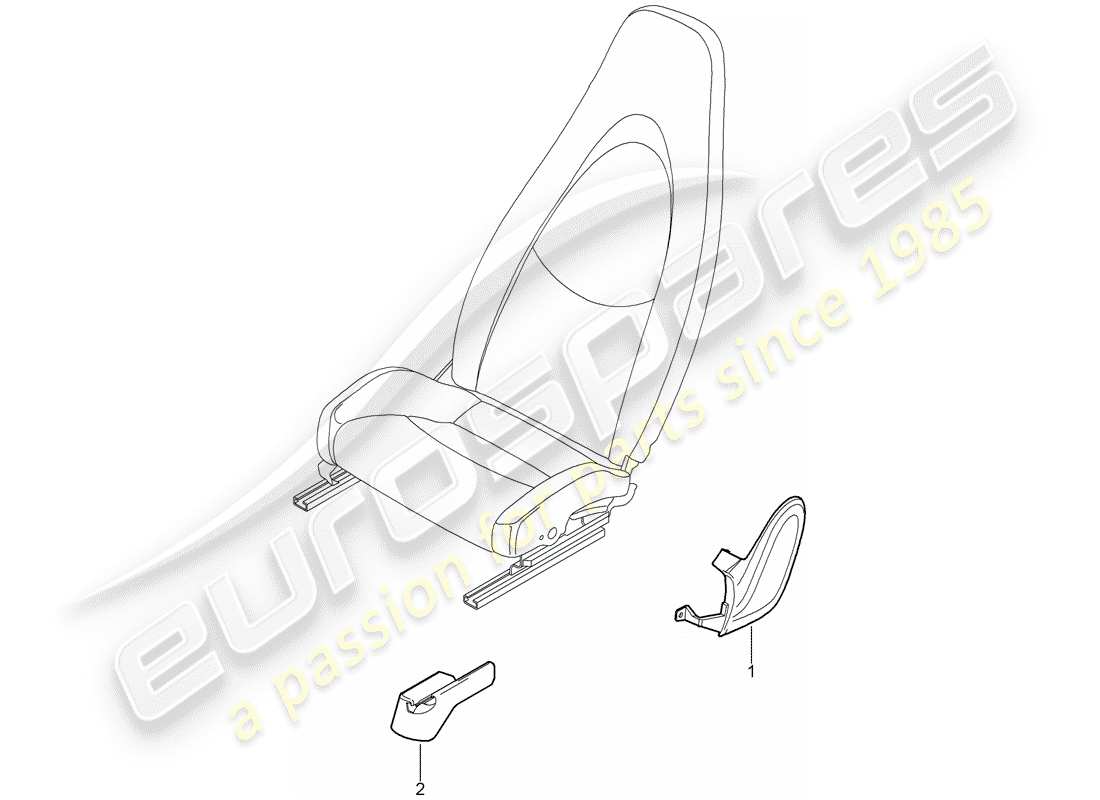 porsche 2012 (997-2) front seat part diagram