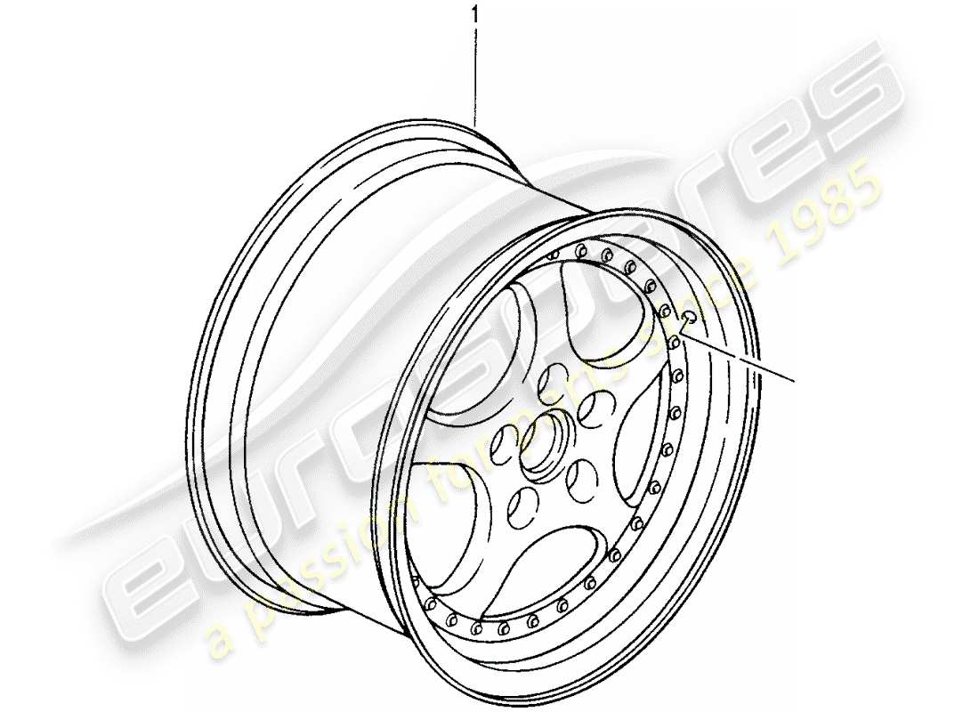 porsche replacement catalogue (2006) alloy wheels parts diagram