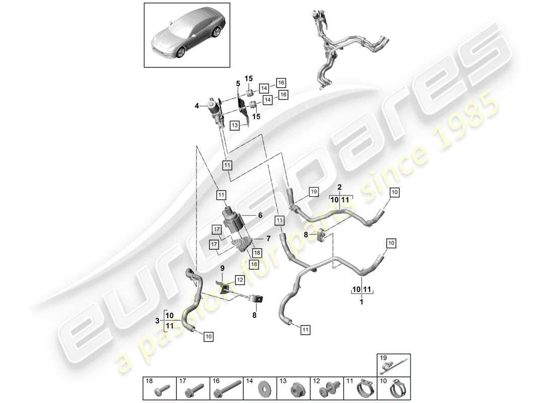 porsche 2020 (panamera 971-1) heater part diagram