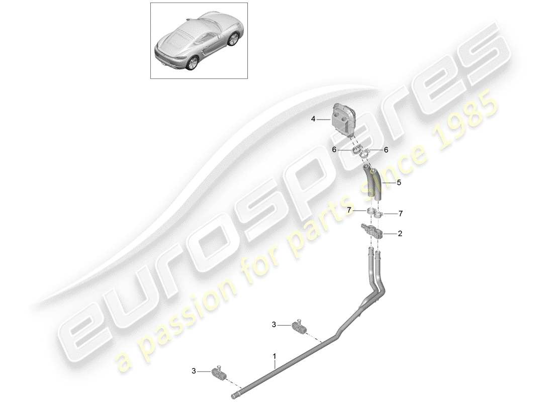 porsche 718 cayman (2018) heater part diagram