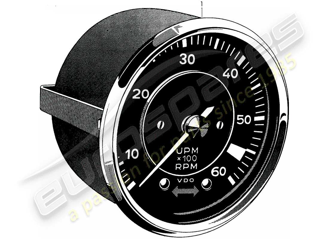 porsche 1963 (356b/356c) tachometer - electric part diagram