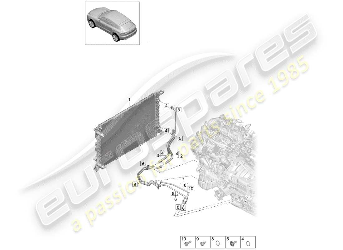 porsche 2019 (macan) - pdk - part diagram