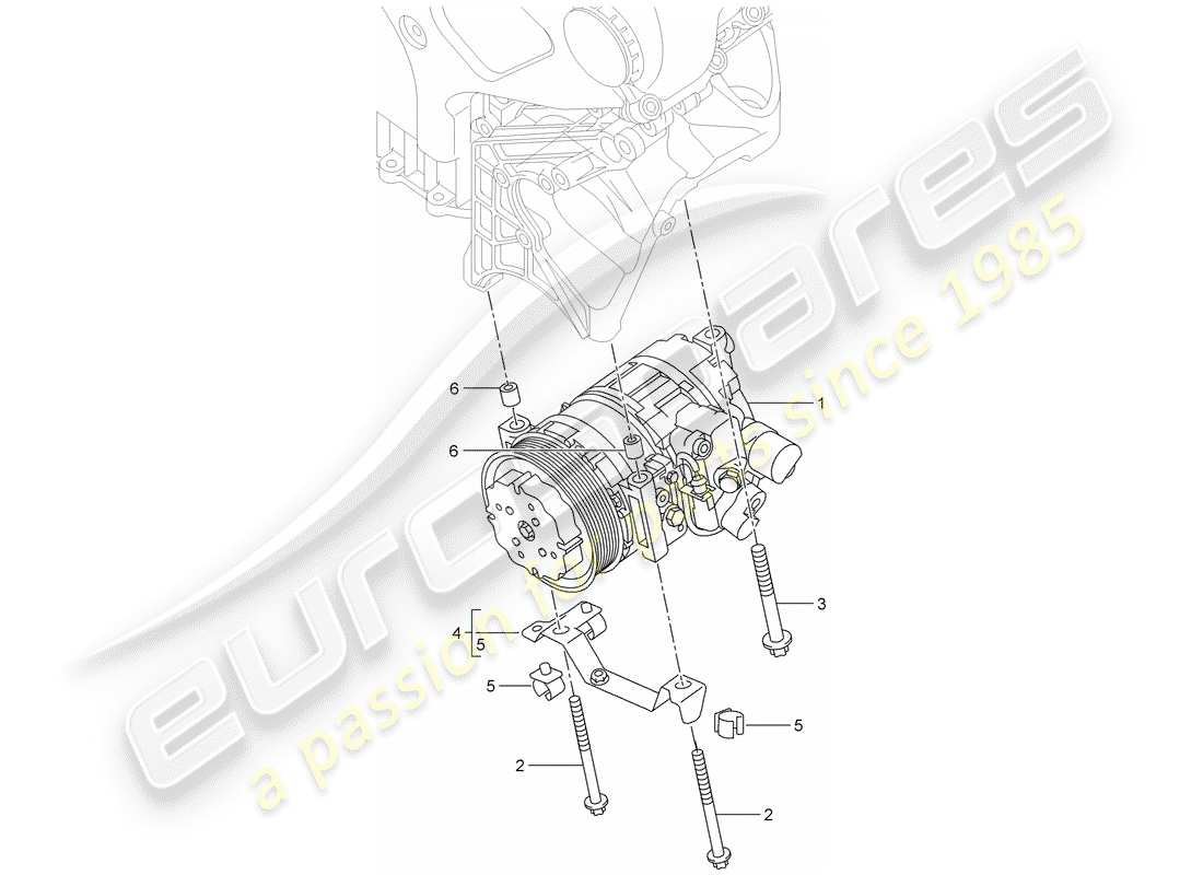 porsche 2007 (cayenne e1 9pa) compressor part diagram