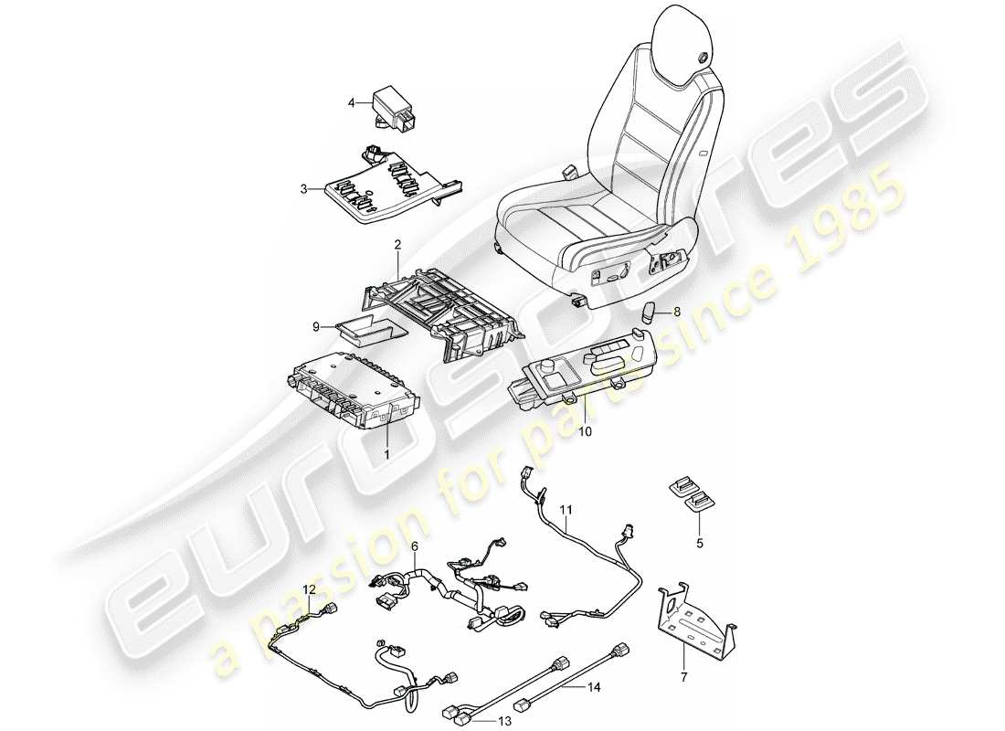 porsche 2007 (cayenne e1 9pa) switch part diagram