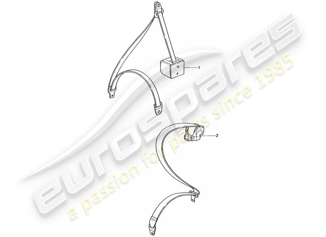 porsche 2004 (tequipment) seat belt part diagram