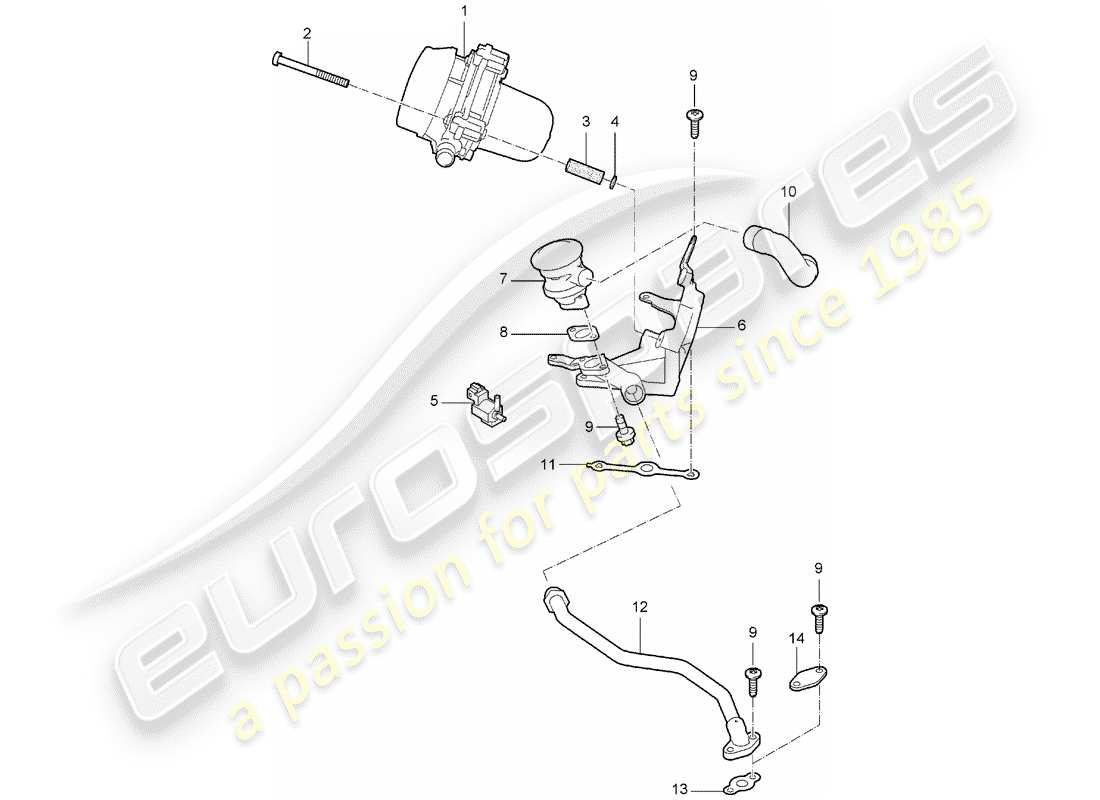porsche 2006 (987 boxster) air injection part diagram
