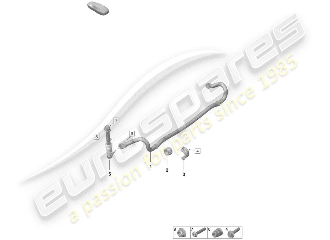 porsche 2019 (992-1) stabilizer part diagram