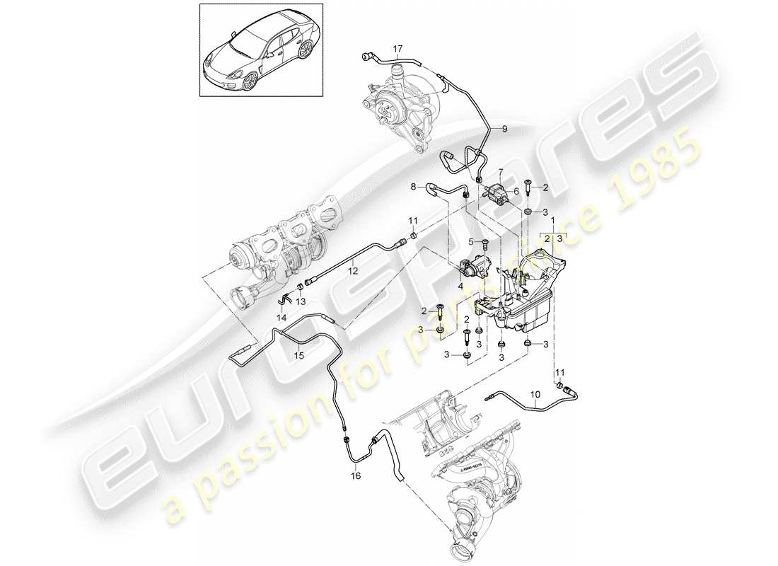 porsche 2013 (panamera 970) vacuum tank part diagram