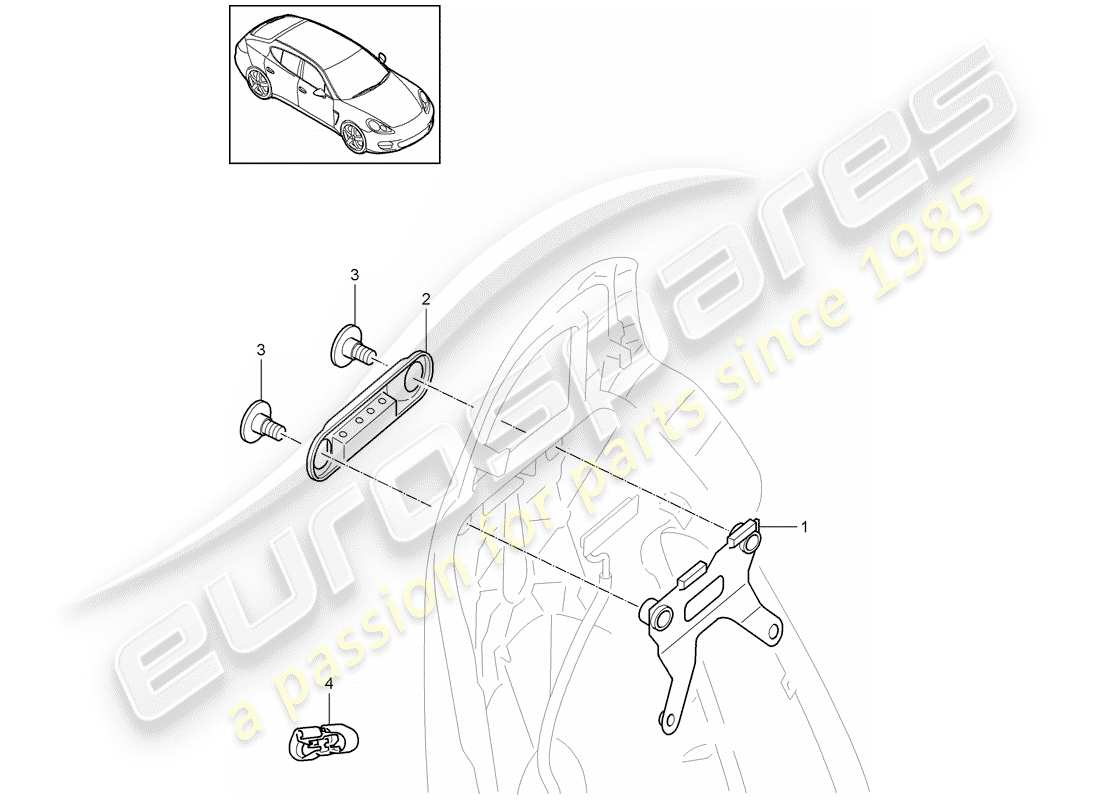 porsche panamera 970 (2016) screen part diagram