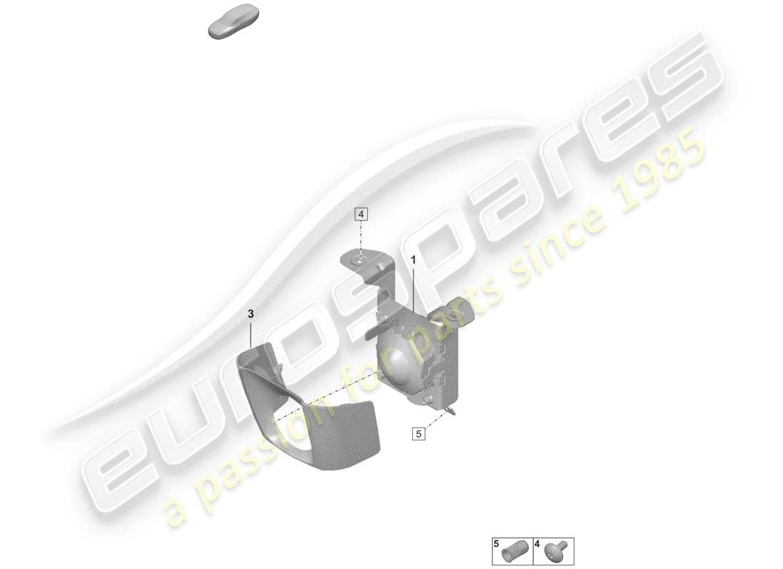 porsche 2019 (992-1) driver assistance system part diagram
