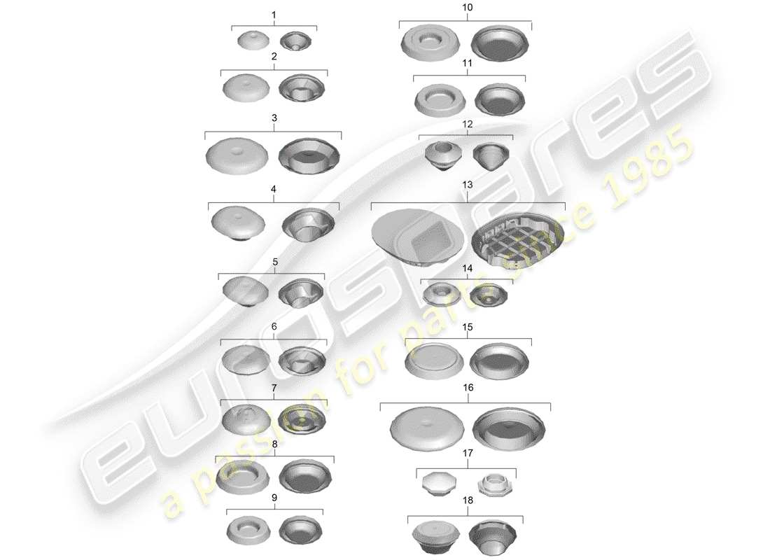 porsche 2017 (718 cayman) plug part diagram