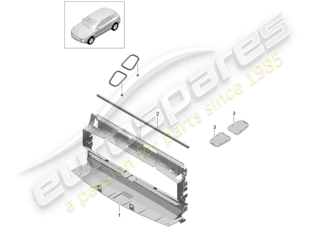 porsche 2014 (macan) air duct part diagram