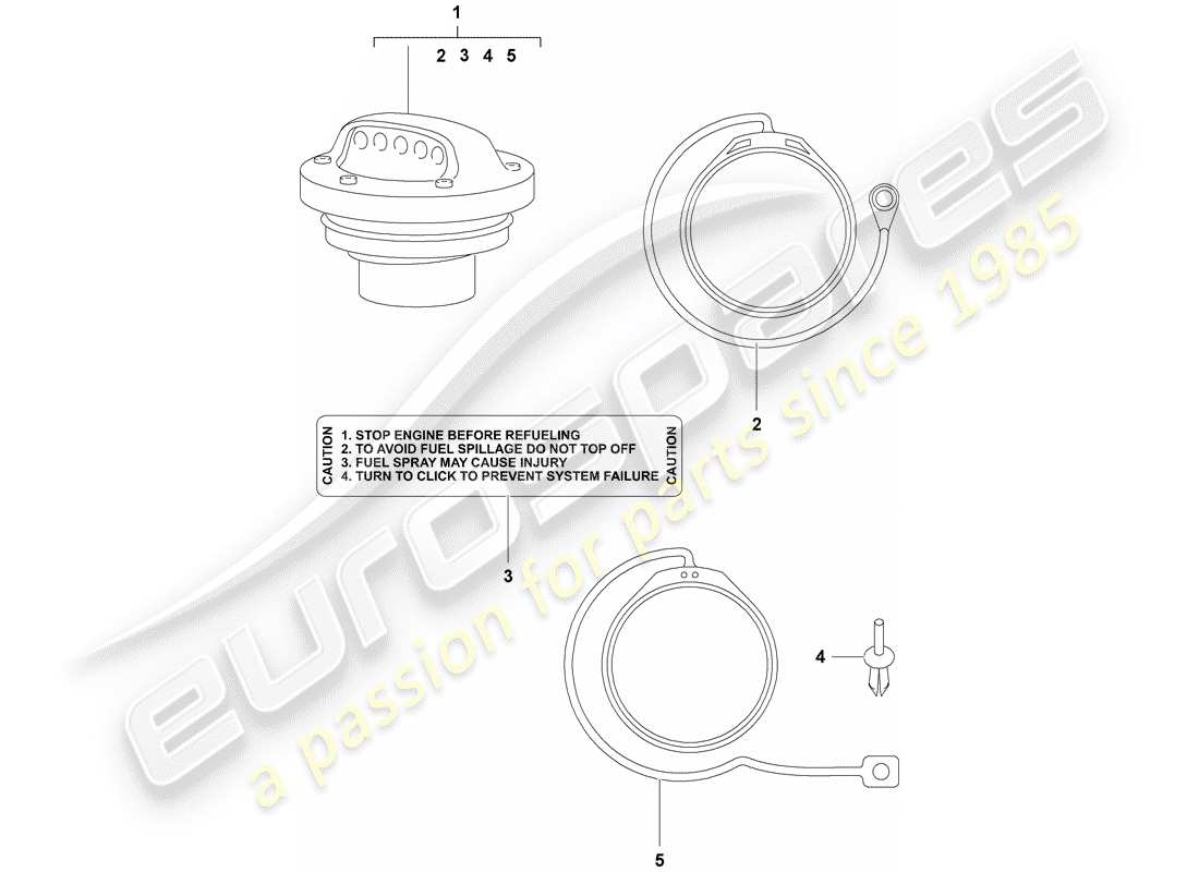 porsche 2011 (tequipment cayenne) cap with retaining strap for part diagram