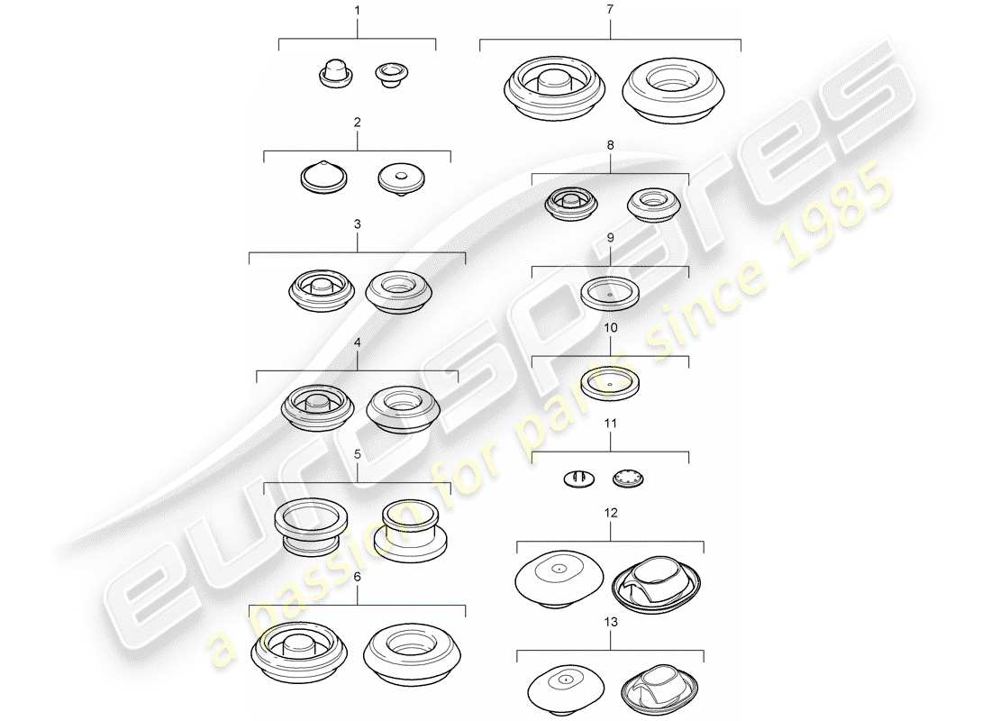 porsche 2007 (987 cayman) plug part diagram