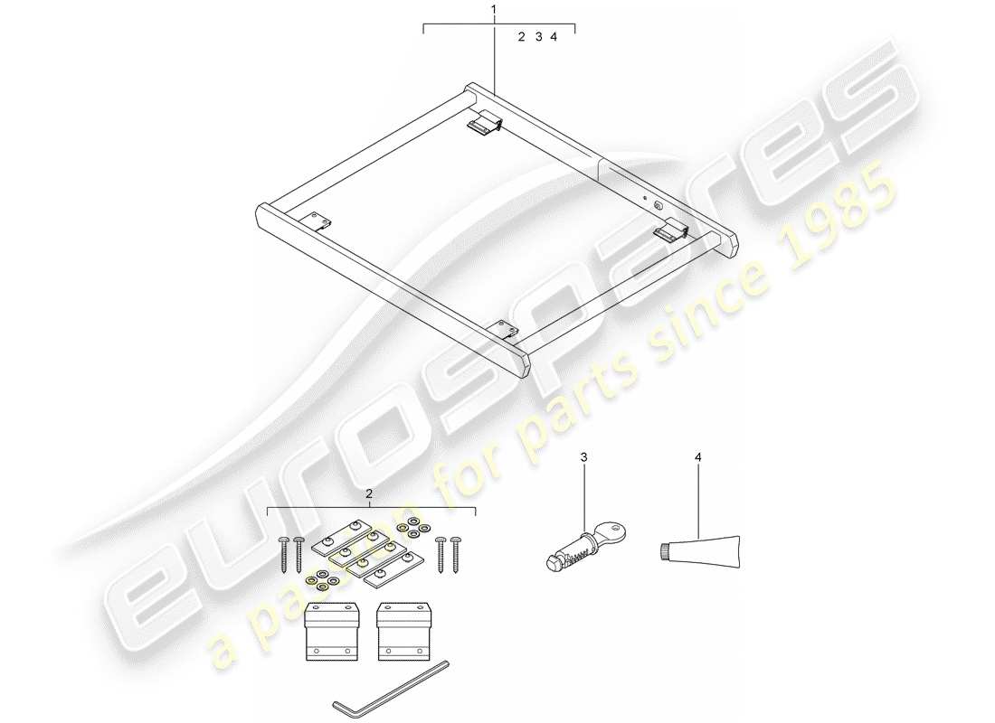 porsche tequipment cayenne (2003) loading aid for part diagram