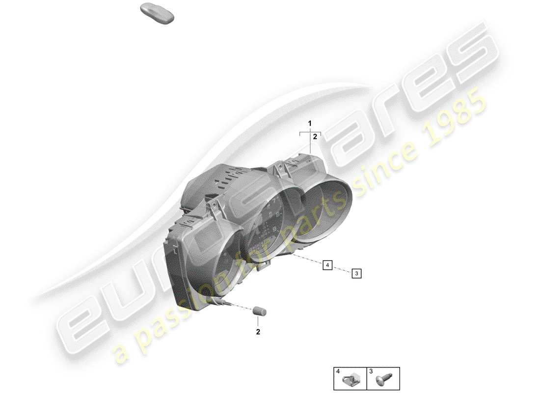 porsche 2020 (718 boxster spyder) instrument cluster parts diagram