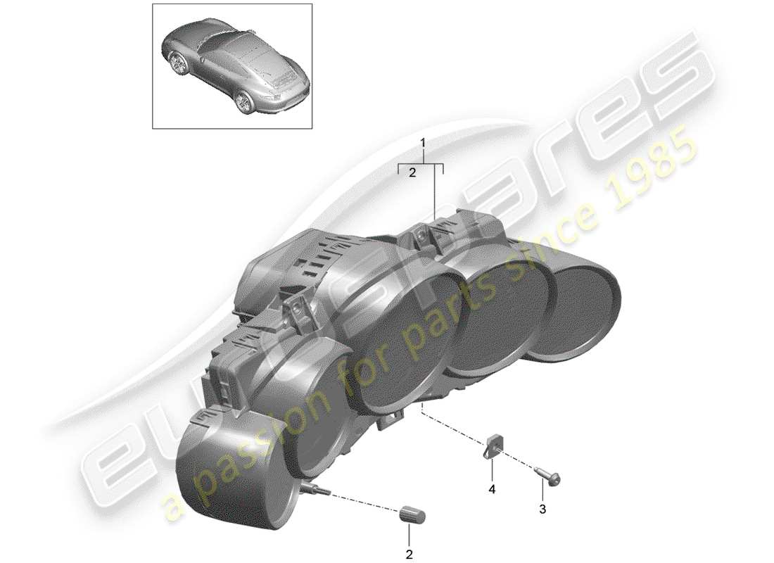 porsche 2013 (991-1) instruments part diagram