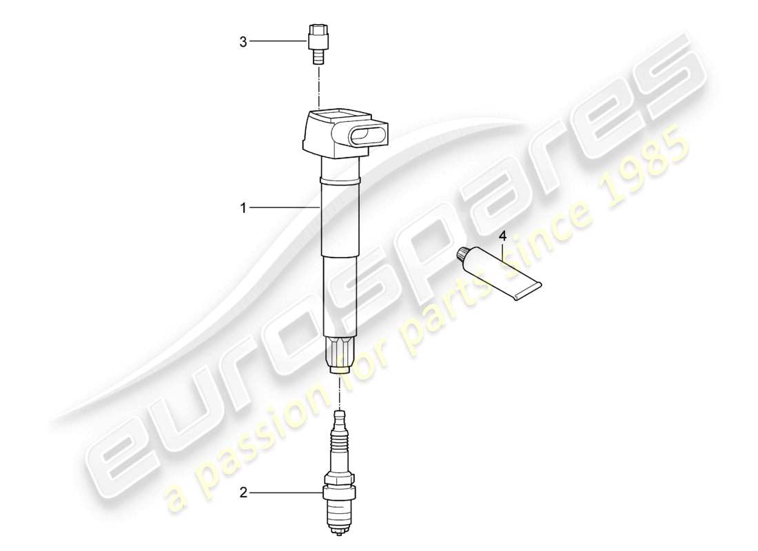 porsche 2011 (cayenne e2 92a) ignition system d >>- mj 2014 part diagram