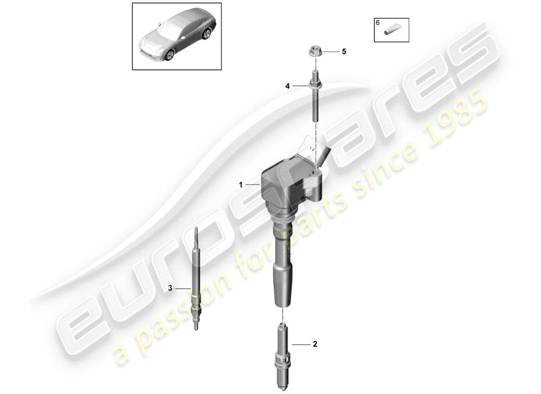 porsche 2017 (panamera 971-1) ignition system part diagram