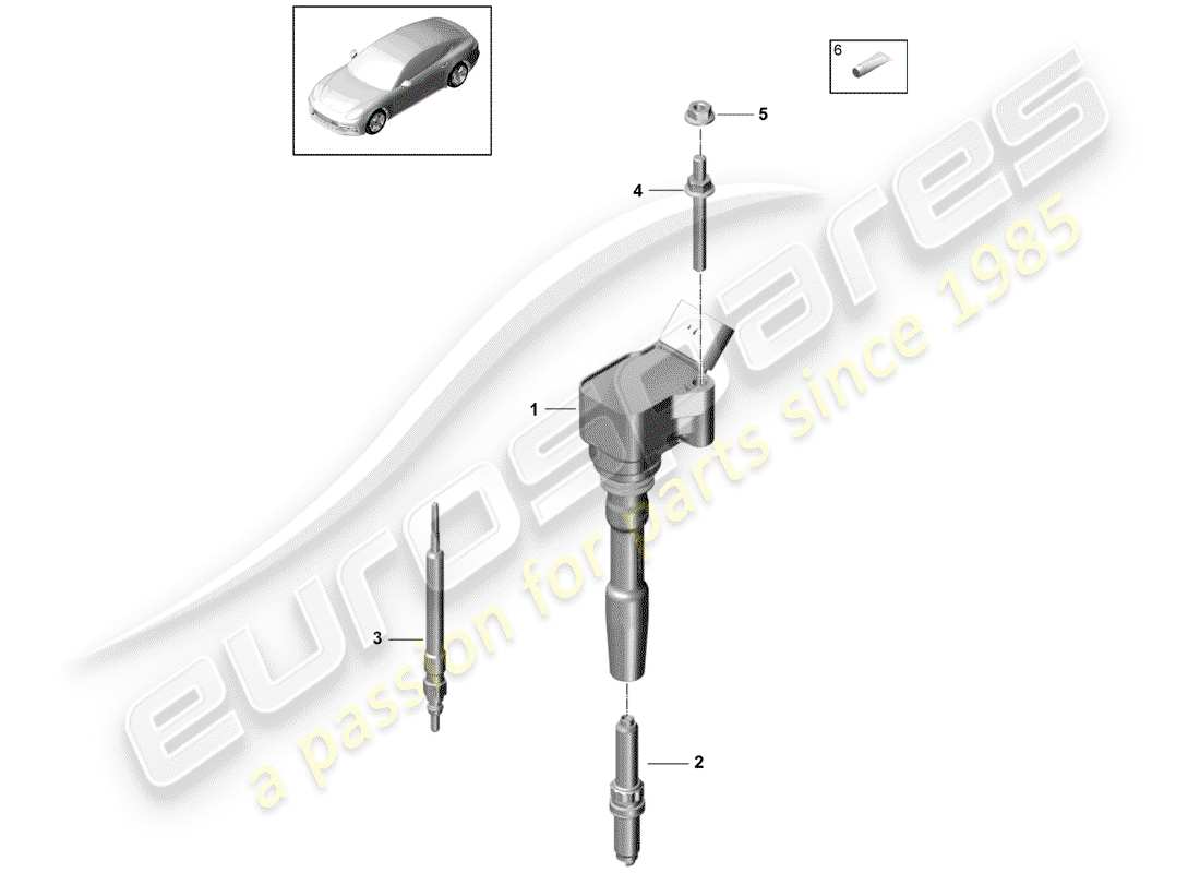 porsche panamera 971 (2017) ignition system parts diagram