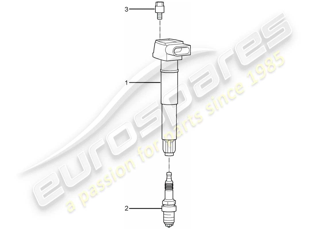 porsche 2012 (987 cayman) ignition system part diagram