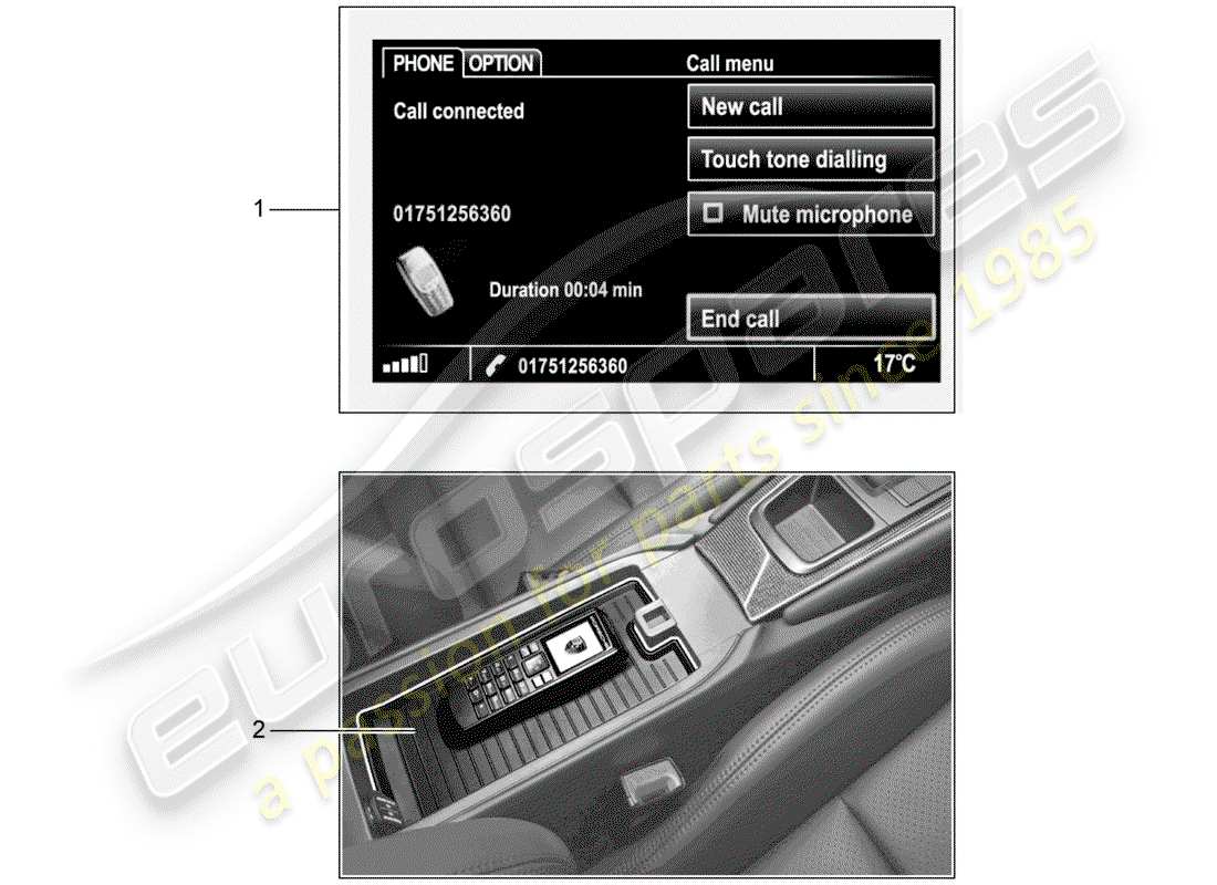 porsche 2013 (tequipment 98x/99x) installation kit part diagram
