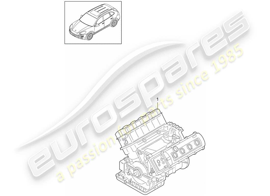 porsche 2012 (cayenne e2 92a) long block part diagram