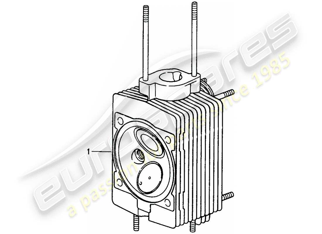 porsche 2008 (refurbished and exchange catalogue) cylinder head part diagram