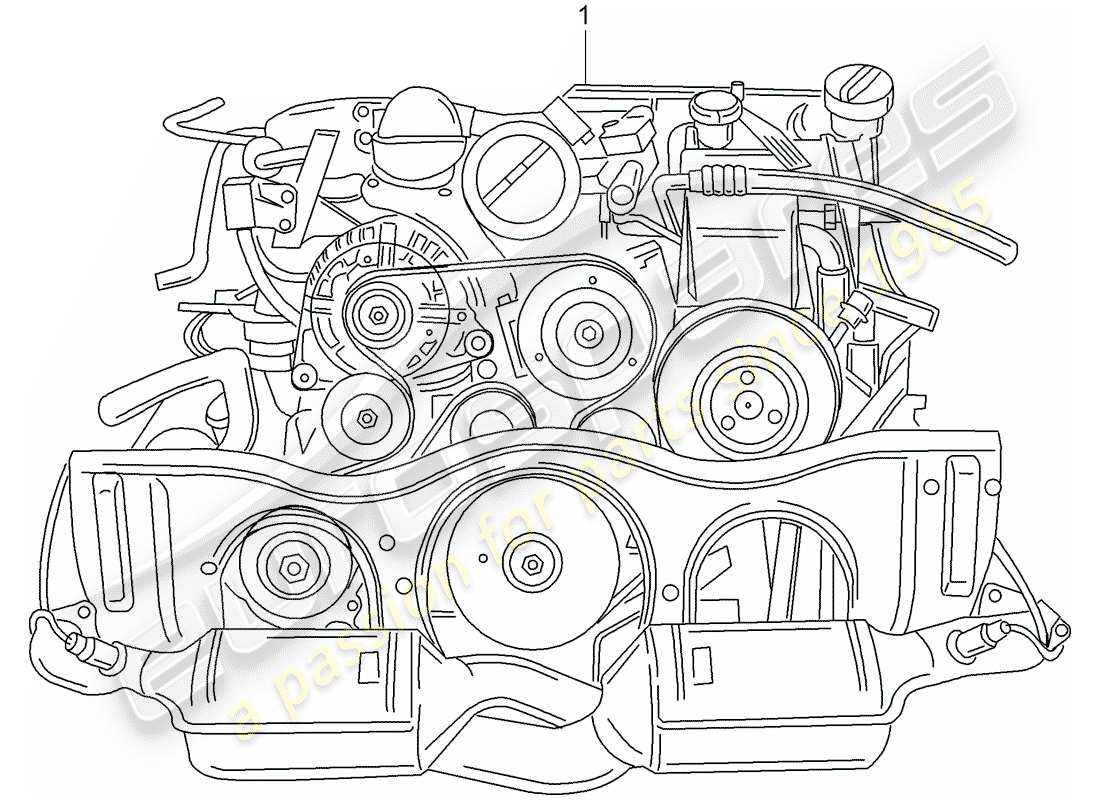 porsche 997 gt3 (2010) replacement engine part diagram