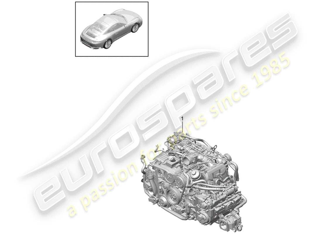 porsche 2020 (991-2) replacement engine part diagram