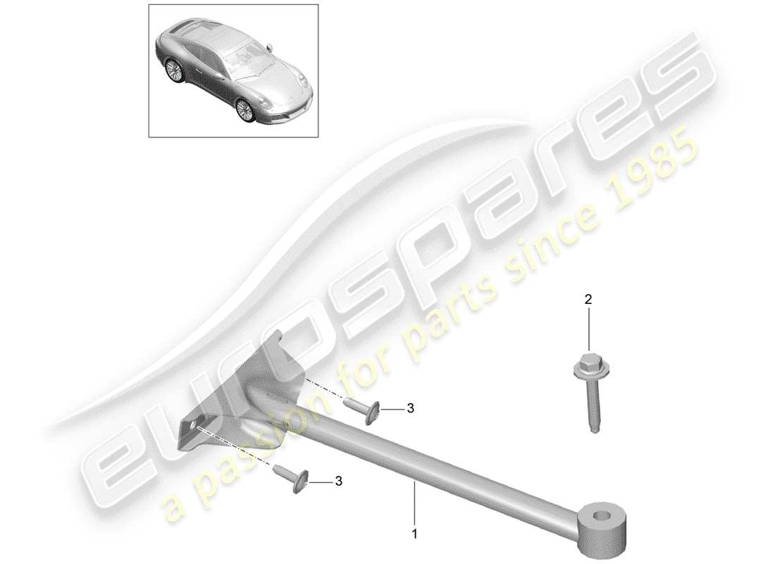porsche 2020 (991-2) dome strut part diagram