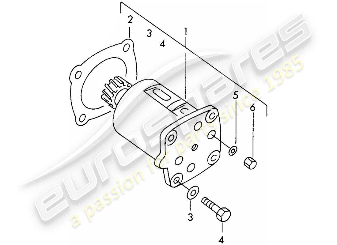 porsche 1955 (356/356a) oil pump part diagram