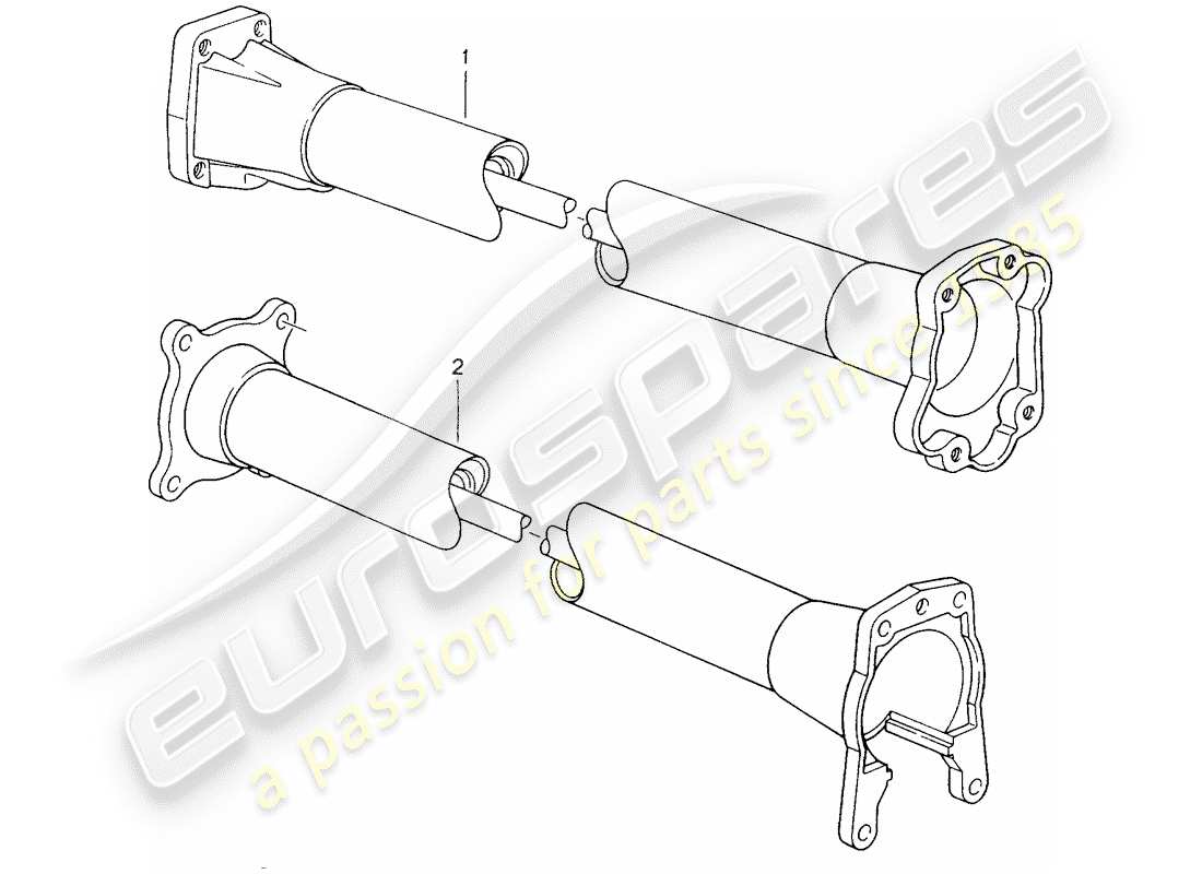 porsche replacement catalogue (1973) central tube part diagram