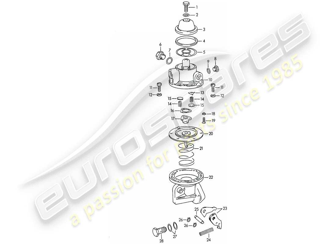 porsche 1963 (356b/356c) single parts - for - fuel pump part diagram