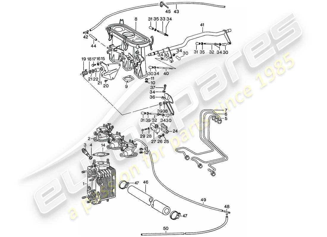 porsche 1975 (911) mechanical injection part diagram
