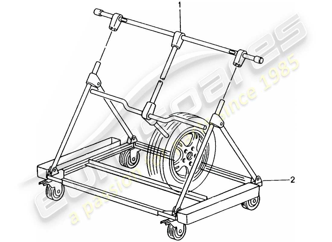 porsche 2012 (tequipment) transport trolley part diagram