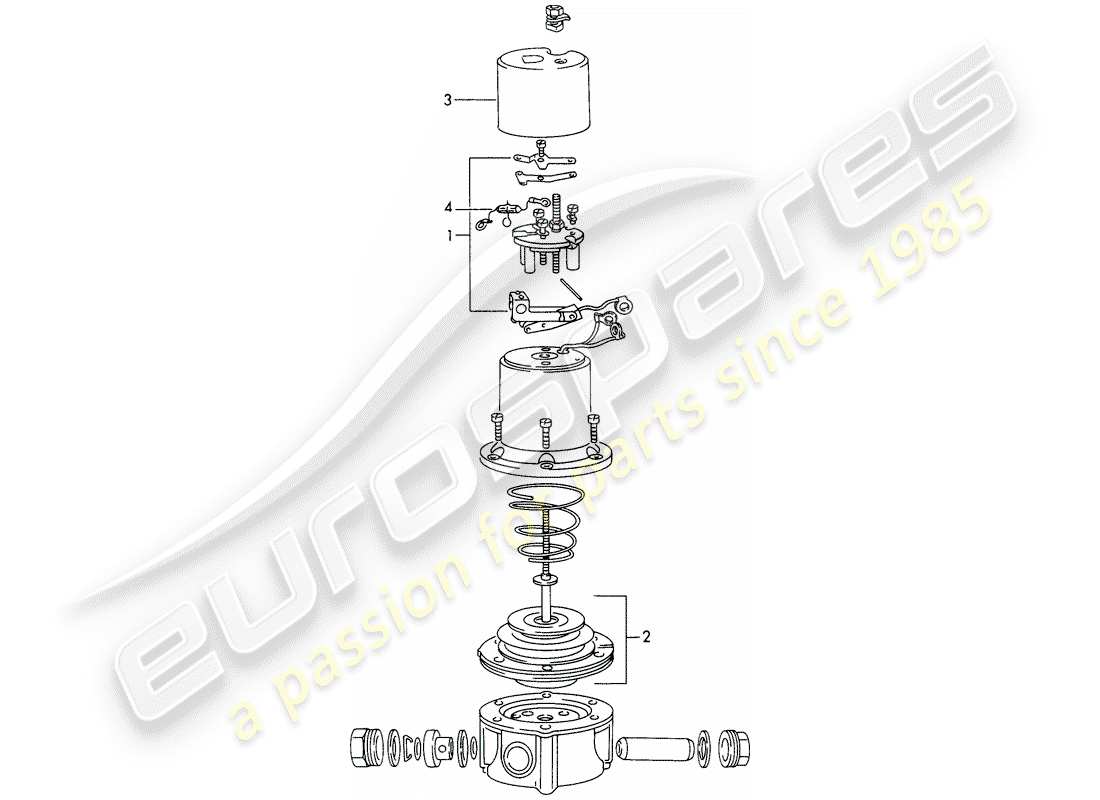 porsche 1966 (911/912) single parts - for - fuel pump - - hardi - part diagram