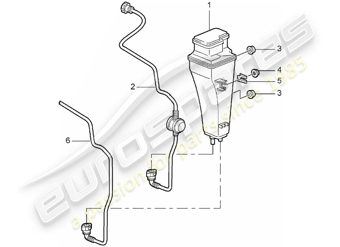 porsche 2006 (997-1) evaporative emission canister parts diagram