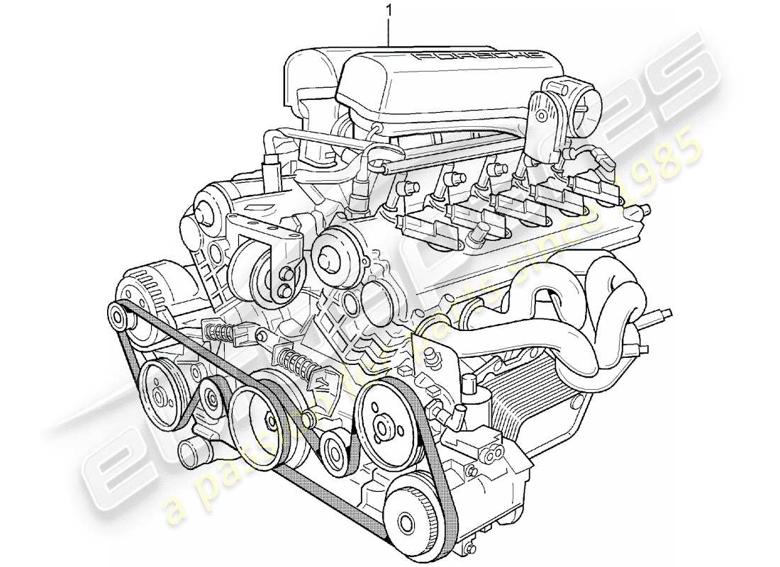 porsche replacement catalogue (1978) replacement engine part diagram