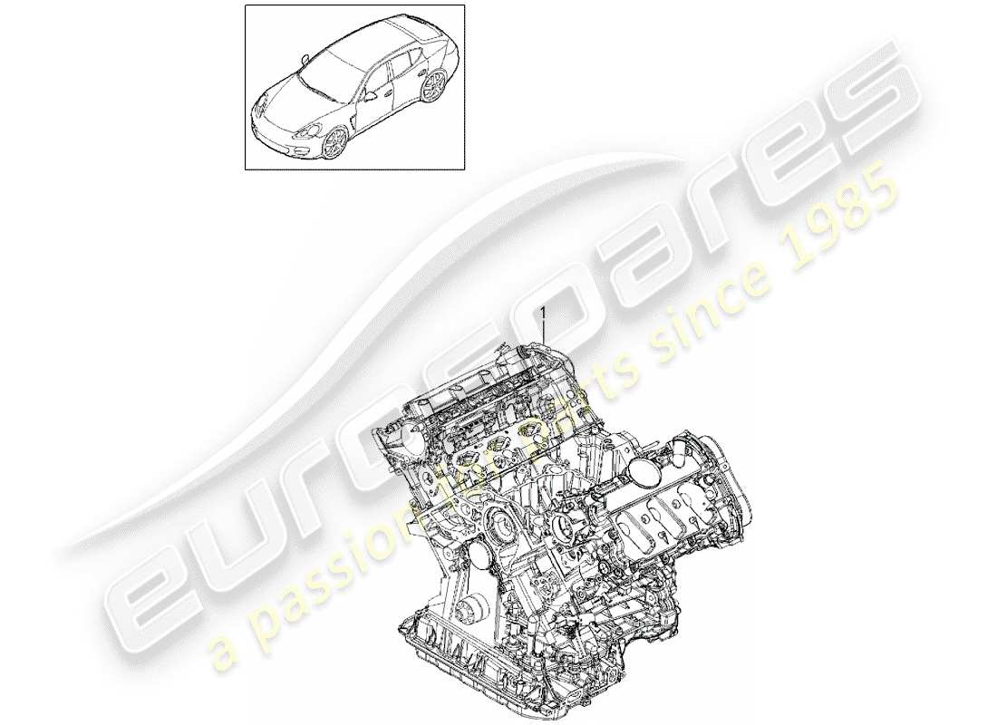 porsche 2016 (panamera 970) long block part diagram