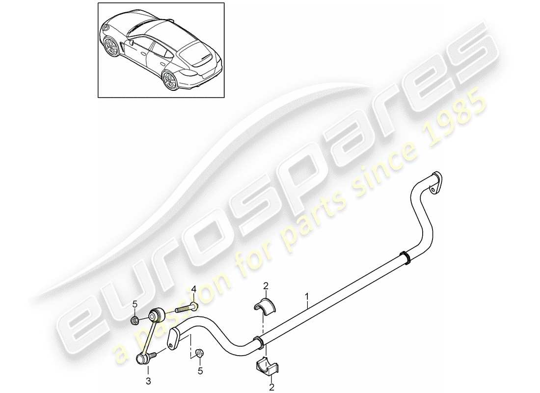 porsche 2012 (panamera 970) stabilizer part diagram