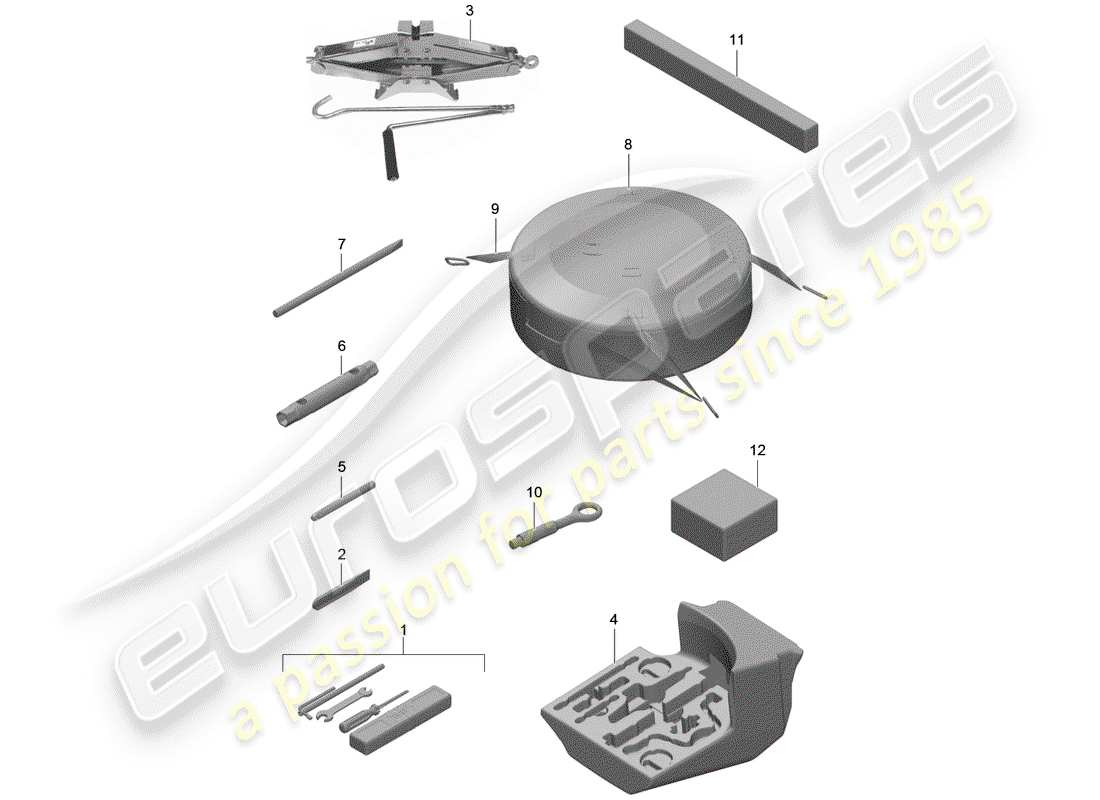 porsche 2017 (991-2 turbo) tool part diagram